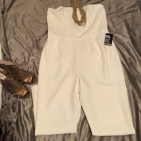 Express Pants - Off white express ankle length jumpsuit